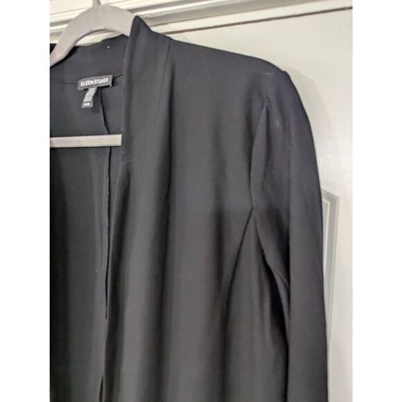 Eileen‎ Fisher Cardigan women's size Medium black open front minimalist elevated - Picture 2 of 5